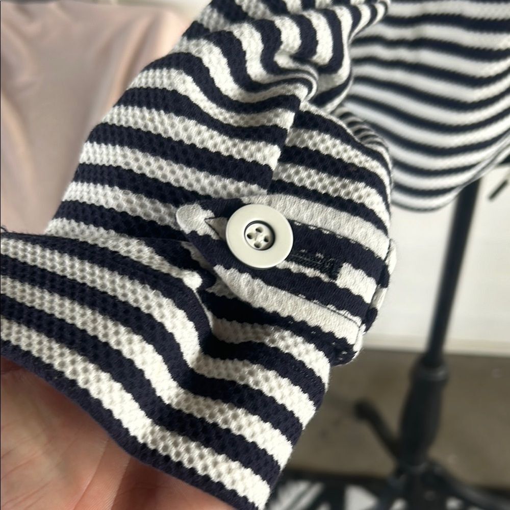 Cabi harbor jacket Blue and White Striped Jacket  E - Picture 3 of 9